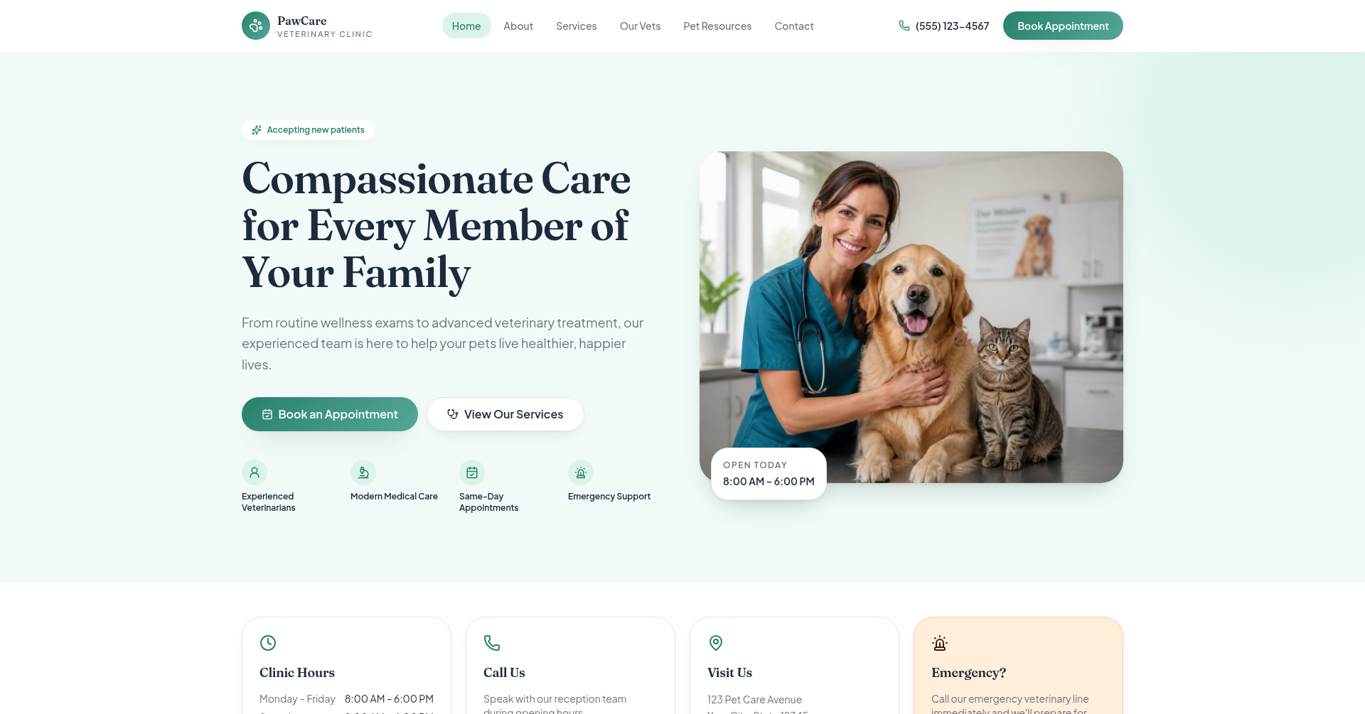 Veterinary website design