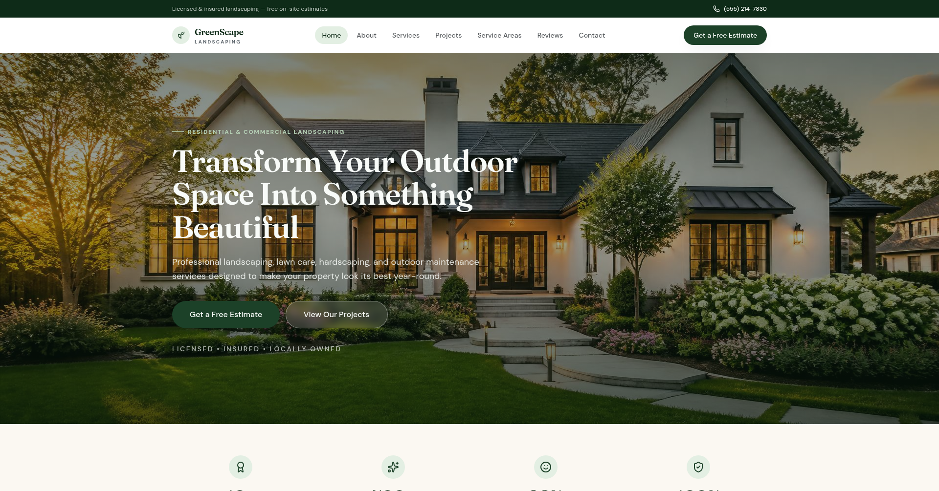 Landscaping website design
